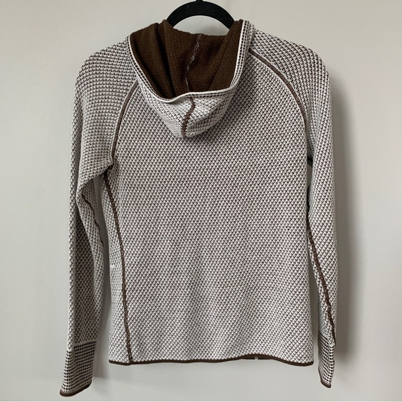 Title Nine Brown & Cream Sweater Jacket w/Hood Size S - Picture 2 of 8